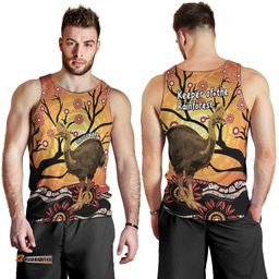 Keeper Of The Rainforest Cassowary Men Tank Top Aboriginal Art