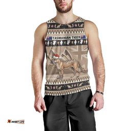 Aussie Tasmanian Tiger Men Tank Top Merry Christmas
