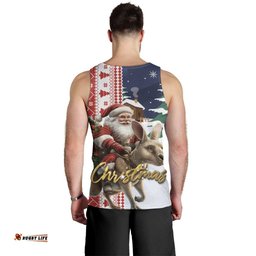 Kangaroo Australia Christmas Men Tank Top Xmas Pattern