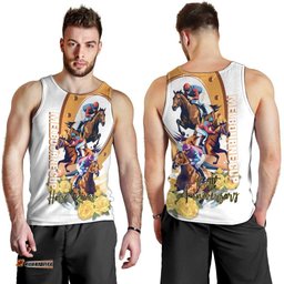 Melbourne Cup Australia Men Tank Top Horse Racing Happy 164th Anniversary