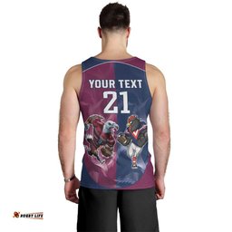 Roosters-Sea Eagles Rugby Custom Men Tank Top Half Grunge Style