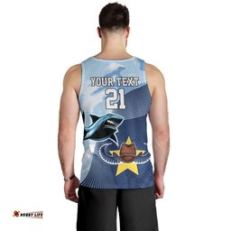 Sharks-Cowboys Rugby Custom Men Tank Top Half Dynamic Style