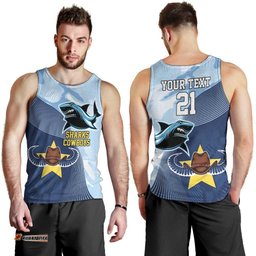 Sharks-Cowboys Rugby Custom Men Tank Top Half Dynamic Style
