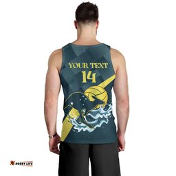 Custom Australia Water Polo 2024 Men Tank Top Aussie Stingers Kangaroo Sporty Version