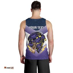 Personalised Storm Rugby 2024 Men Tank Top Mascot With Trophy Go Champions Aboriginal Art