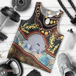 Australia Possum Men Tank Top Aboriginal Art Mix Aussie Opal