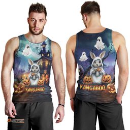 Happy Kangaboo Men Tank Top Kangaroo and Halloween Haunted House