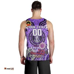 Custom Fremantle Dockers Freo NAIDOC Week 2024 Men Tank Top Mascot Football