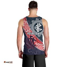 Personalised Demons And Blues Football Men Tank Top Aboriginal Art