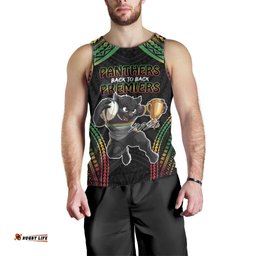 Custom Panthers Champion Grand Final 2024 Men Tank Top With Polynesian Style