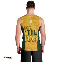 Australia Soccer Men Tank Top Cooney Cross Matildas Gold Version