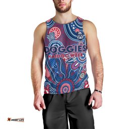 Personalised Bulldogs NAIDOC Week 2024 Men Tank Top Aussie Aboriginal Art