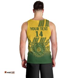 Custom Australia Matildas Men Tank Top Aussie Aboriginal Gold Version