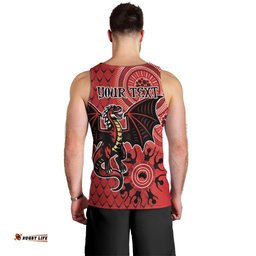 Personalised Dragons NAIDOC Week 2024 Men Tank Top Aboriginal Fire Burning Sparks