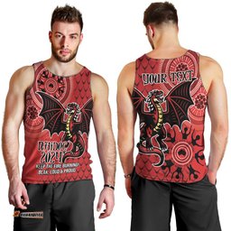 Personalised Dragons NAIDOC Week 2024 Men Tank Top Aboriginal Fire Burning Sparks