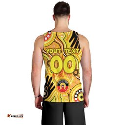 Personalised NAIDOC Week 2024 Richmond Tiger Men Tank Top Australian Aboriginal Hand Painting