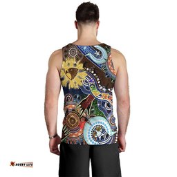 Custom NAIDOC Week 2024 Hawthorn Hawks Men Tank Top Australia Aboriginal Dot Painting