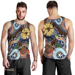 Custom NAIDOC Week 2024 Hawthorn Hawks Men Tank Top Australia Aboriginal Dot Painting