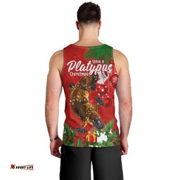Platypus Lover Men Tank Top Australia Merry Christmas Aboriginal