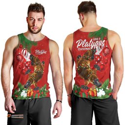 Platypus Lover Men Tank Top Australia Merry Christmas Aboriginal