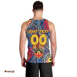 Personalised NAIDOC Week 2024 Adelaide Crows Men Tank Top Australian Aboriginal Hand Painting