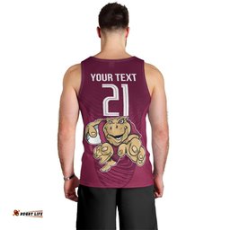 Custom Queensland Rugby Men Tank Top Maroons Cane Toad Origin Sporty