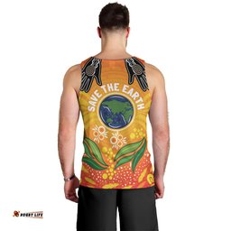 Australia Earth Day Indigenous Men Tank Top Save The Earth