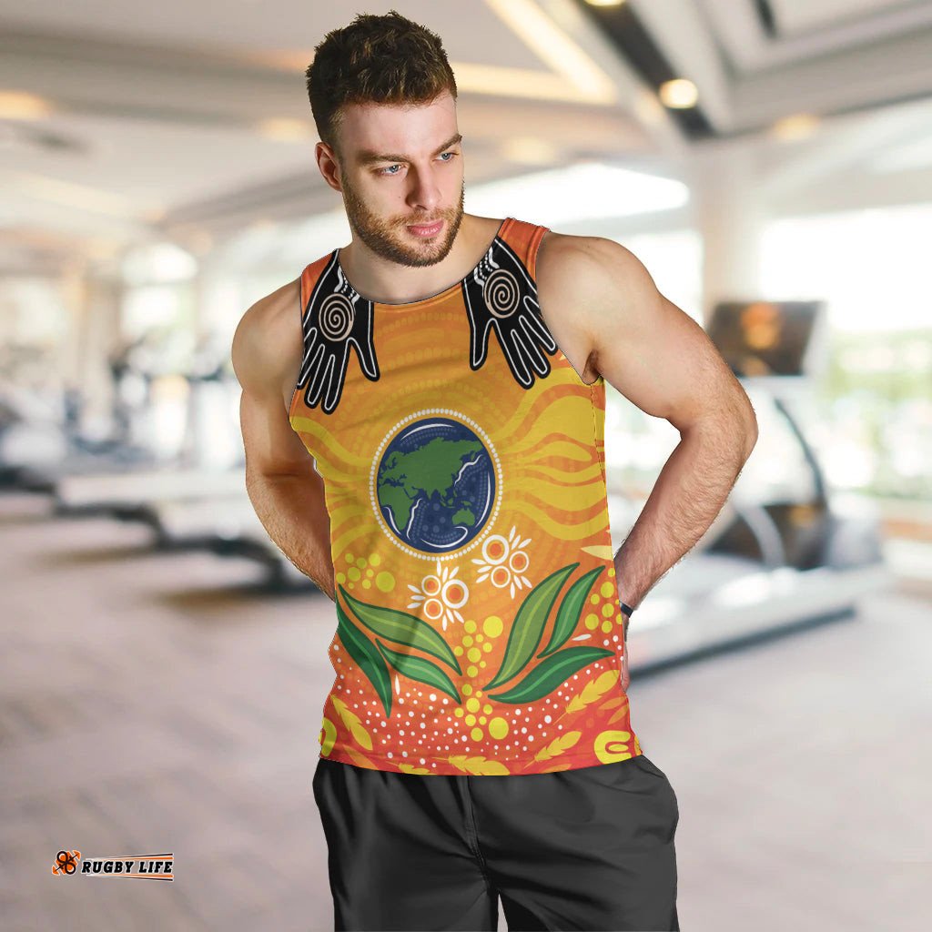 Australia Earth Day Indigenous Men Tank Top Save The Earth