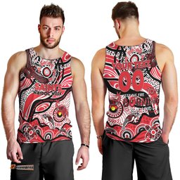 Custom NAIDOC Week 2024 Saints Men Tank Top Aboriginal Animals Keep The Fire Burning