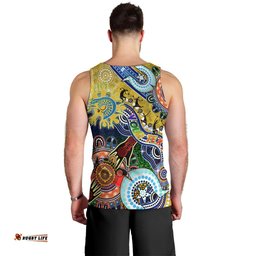 Personalised Eels NAIDOC Week 2024 Men Tank Top Australia Aboriginal Dot Painting