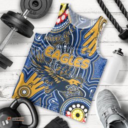 Personalised NAIDOC Week 2024 West Coast Eagles Men Tank Top Australian Aboriginal Hand Painting