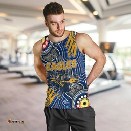 Personalised NAIDOC Week 2024 West Coast Eagles Men Tank Top Australian Aboriginal Hand Painting