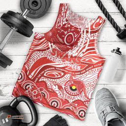 Custom NAIDOC Week 2024 Swans Men Tank Top Aboriginal Animals Keep The Fire Burning