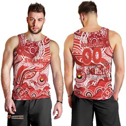 Custom NAIDOC Week 2024 Swans Men Tank Top Aboriginal Animals Keep The Fire Burning
