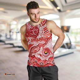 Custom NAIDOC Week 2024 Swans Men Tank Top Aboriginal Animals Keep The Fire Burning