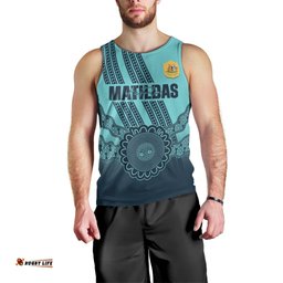 Custom Australia Matildas Men Tank Top Aussie Aboriginal Turquoise Version
