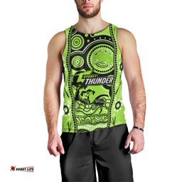 Sydney Thunder Cricket Men Tank Top Happy Australia Day Aboriginal Art