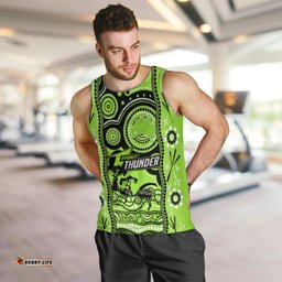 Sydney Thunder Cricket Men Tank Top Happy Australia Day Aboriginal Art