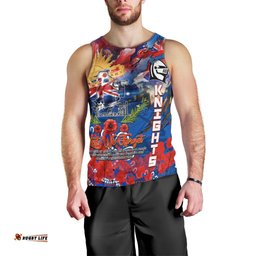 Personalised Australia Rugby Knights ANZAC Men Tank Top Newcastle Scratch Style