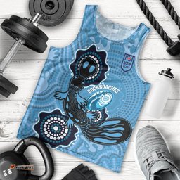 Custom NSW Blues Rugby Men Tank Top 2024 Platypus Mix Aboriginal Art