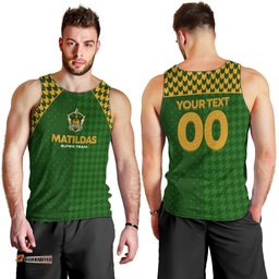 Personalised Australia Soccer Matildas Men Tank Top Super Team