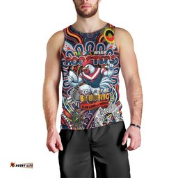 Custom NAIDOC Week 2024 Roosters Men Tank Top Mascot Rugby