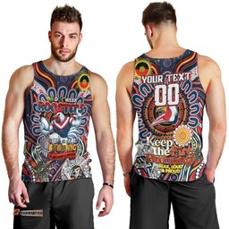 Custom NAIDOC Week 2024 Roosters Men Tank Top Mascot Rugby