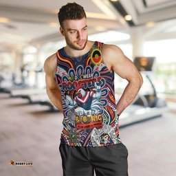 Custom NAIDOC Week 2024 Roosters Men Tank Top Mascot Rugby