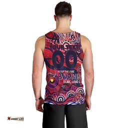 Custom NAIDOC Week 2024 Demons Men Tank Top Aboriginal Animals Keep The Fire Burning