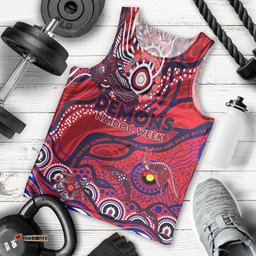 Custom NAIDOC Week 2024 Demons Men Tank Top Aboriginal Animals Keep The Fire Burning