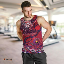 Custom NAIDOC Week 2024 Demons Men Tank Top Aboriginal Animals Keep The Fire Burning