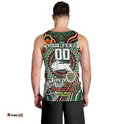 Custom NAIDOC Week 2024 Rabbitohs Men Tank Top Mascot Rugby