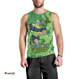Personalised Raiders NAIDOC Week 2024 Men Tank Top Aboriginal Fire Burning Sparks