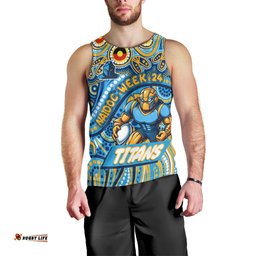 Custom Australia NAIDOC Week 2024 Men Tank Top Titans Mascot Keep The Fire Burning